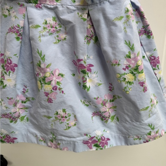 Janie and Jack Toddler Size 4 Floral Blue Short Sleeve Ruffle Dress - Picture 3 of 6